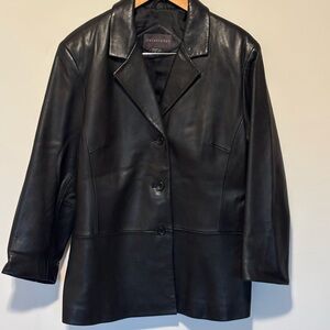 Relativity Classic Black Leather Jacket